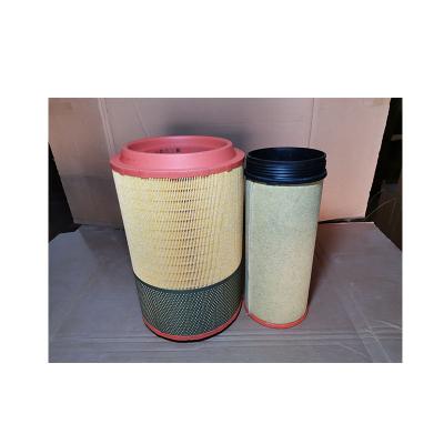 China OEM China Accessories Black And White Cylindrical Air Filter Paper+iron Heavy Truck Paper+iron for sale