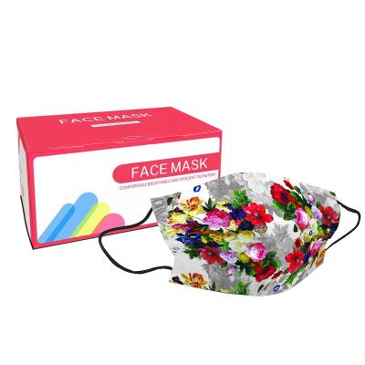 China Medical. Korea Daily Face Mask 3 Ply Customized Face Masks Flower Colorful Face Masks With Pattern for sale