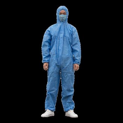 China Blue Microporous Disposable Waterproof/Dustproof Isolation Coverall for sale