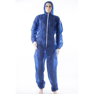 China Waterproof/Dustproof Disposable Microporous Protective Coveralls With Hood And Booties For Adults for sale