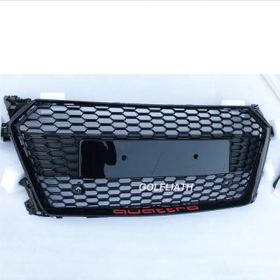 China ABS For TTRS Style Black Frame Black Front Bumper Mesh Grill Grill For Audi TT MK3 2015 for sale