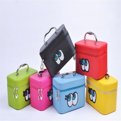 China Fashion Travel Eyes Large Capacity Cosmetic Case Small Suitcase Portable Simple Makeup Bags Beautiful Big Mini for sale