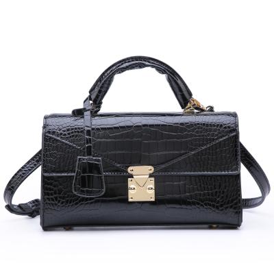 China Stylish PU Crocodile Lady Handbag Women Satchel Bag Lady Removable Crossbody Strap for sale