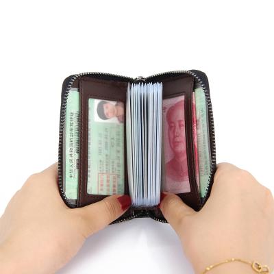 China New RFID Women Business Card Holder Fashion RFID Credit Card Holder Anti-theft Travel Card Wallet for sale