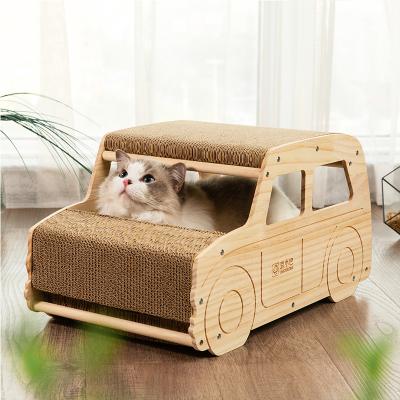 China Viable Wholesale Custom Car Magic Organ Cat Scratching Board Cat Toy Cat Work Areas For Grinding Claw for sale