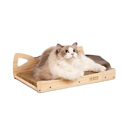 China Magic Bed Viable Paper Cardboard Work Area Cat Lounge Crusher Claw Organ Low Price Cat Scratch Board Cat Toy for sale