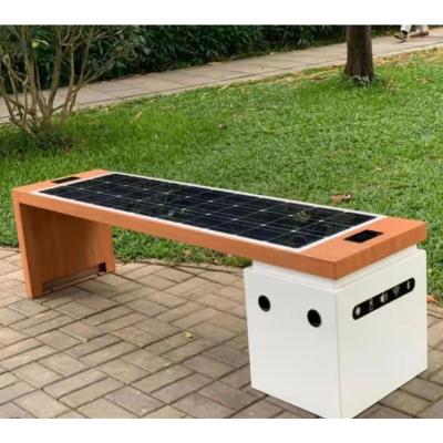 China Customized Durable Backless Metal Garden Bench USB Street Charging Station Outdoor Bench Waist Bench For Leisure for sale