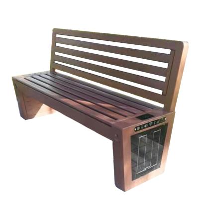 China Durable Public Hotspot Street Energy Charging Station Pure Solar Station Bench Outdoor OEM WiFi Chairs and Benches for sale