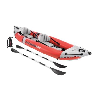 China Durable INTEX 68309 Thickened 2 Person Canoe Kayak Inflatable Fishing Boat Foldable Inflatable Fishing Boat for sale