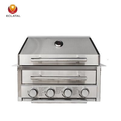 China New Arrival Easily Assembled Outdoor Product Easily Assembled Stainless Steel Barbecue Wood Fired Gas Grill for sale