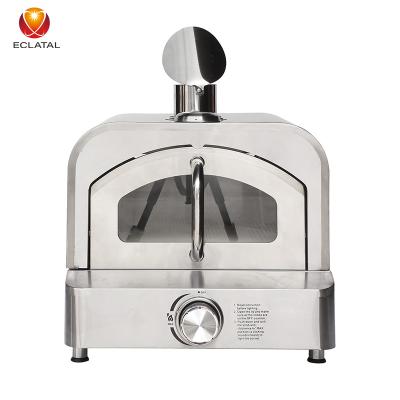 China Outdoor Portable Gas Stainless Steel Portable Built In Thermometer Pizza Oven For Home Kitchen for sale