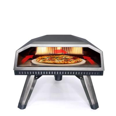 China Portable Pizza Oven 12 Inch Restaurant Rotating Pizza Maker with Stone and Baking Pizza Oven Rotating Pizza Machine Commercials Comercial for sale