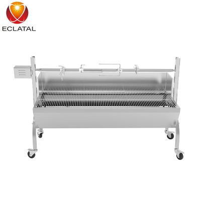 China Adjustable Size Pork Lamb Roast Stainless Steel Cooker Outdoor Grill 60KG Spit Rotisserie BBQ Grill for sale