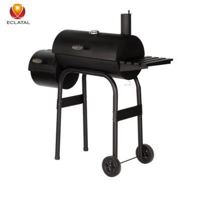 China Easily Collected Outdoor Large Charcoal BBQ Grill BBQ Offset Smokeless Smoker With Cart for sale