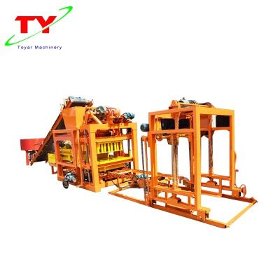 China Building Material Stores QTJ4-25 Factory Sale Block Making Machine Hollow Concrete Solid Interlocking Brick Making Machine Line for sale