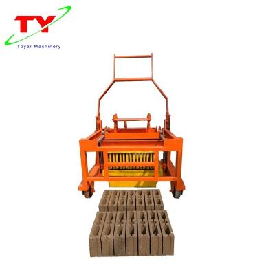 China Building Material Shops QCM4-30 Diesel Engine Concrete Cement Laying Hollow Wood Manual German Interlocking Movable Block Making Machine for sale