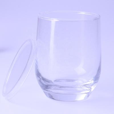 China Woven Ultra Clear Glass Dessert Bowl Cups Tumblers with Lids for sale