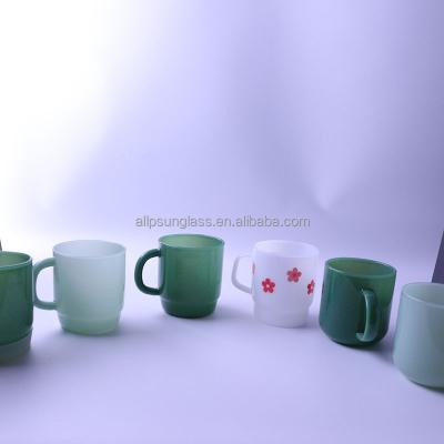 China Sustainable Heat Resistant Borosilicate Glass Cups Tea Coffee Mugs Drinking Jade Glass Mugs for sale