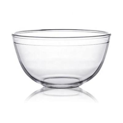 China Sustainable Set of 4 Round Heat Resistant Borosilicate Glass Salad Bowls Set for sale