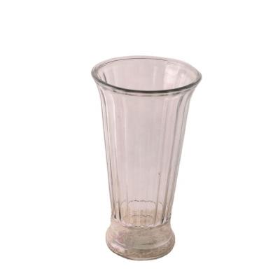 China Machine made Machine Made Glass Flower Vases Machine Made Clear and Colored Glass Trumpet Vases for sale