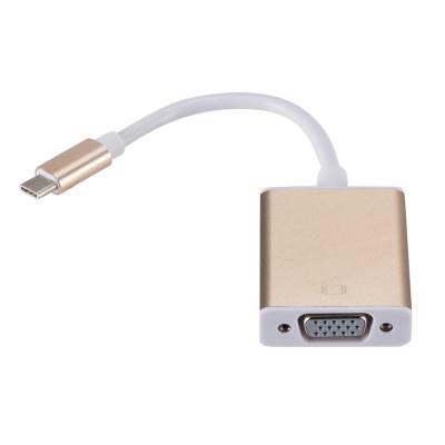 China Full HD 1080P LAPTOP Type C USB To VGA Adapter 15 Pin Cable Adapter USB-C 3.1 VGA 10Gbps For MacBook Pro/Air Chromebook XPS13 15 950XL for sale