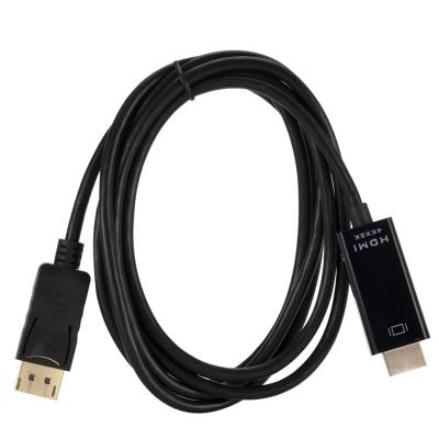 China 1.8M 6FT LAPTOP Left Display DP to HDMI to HDMI Adapter Converter DisplayPort Cable for Laptop TV Projector DP to HDMI Adapter for sale