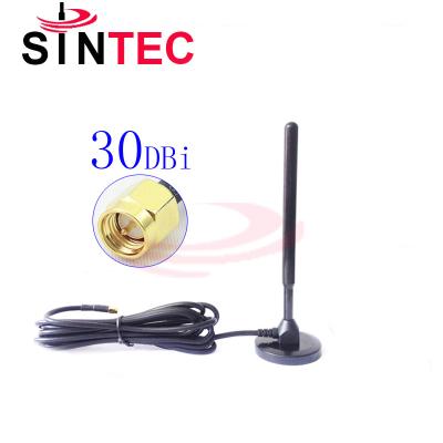 China Copper Rod 30DBI SMA High Gain Cable Copper Magnetic Rod 433MHZ Antenna for sale