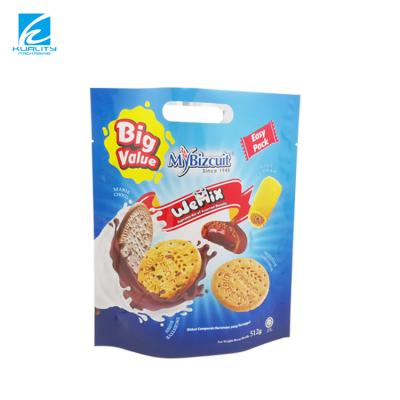 China Moisture Proof Custom Printed Aluminum Foil Person Plastic Holder Up Peanut Snack Chips Biscuit Packaging Bag With Zipper for sale