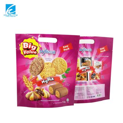 China Moisture Proof Custom Printed Aluminum Foil Person Plastic Holder Up Peanut Snack Chips Biscuit Packaging Bag With Zipper for sale