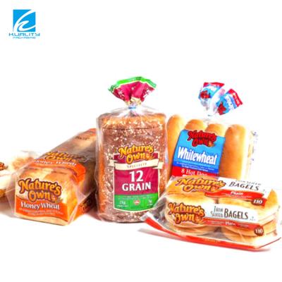 China Barrier Logo Plastic Opp Label Baguette Custom Printed Eco Friendly Toast Bread Bags With Windows for sale