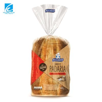 China Barrier Printed Logo Custom Bread Transparent Plastics OPP Reusable Sourdough Bread Bags Dessert Bag for sale