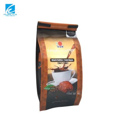 China Custom Printed Moisture Proof Aluminum Foil Plastic Laminated Coffee Bag With Tin Tie for sale