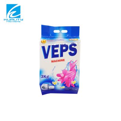 China Custom Laminated Plastic Barrier Side Gusset Washing Powder Packaging Bag for sale