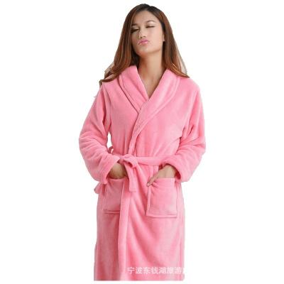 China Hotel Wholesale QUICK DRY Household Water Absorbent Flannel Super Soft Winter Women Bathrobe for sale