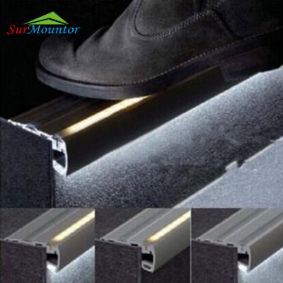 China Aluminum alloy cinema stair led profile led scenting stair profile aluminum stair scenting light with led blue light for sale