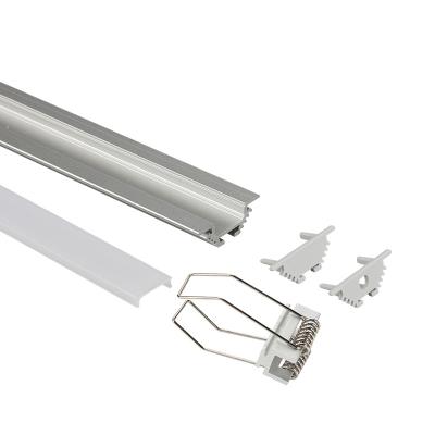 China Aluminum Alloy Corner Led Recessed Lightweight Aluminum Front Edge Lighted Aluminum Profile Extrusion For Led Tube for sale