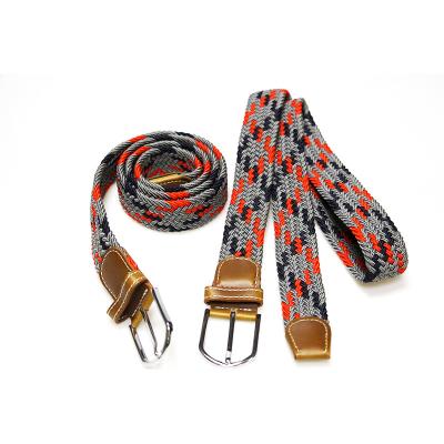 China Wholesale Handmade Leather Weaving Elastic Braided Belt 1-1/4