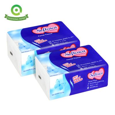 China Box Tissue Virgin Wood Pulp Soft Facial Tissue 2ply 18cm*18cm Tissue Paper For Tissue Bundle Wrapping Custom for sale