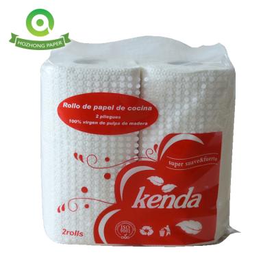 China Virgin Wood Pulp Wholesale Bulk Cheap Custom Printed 2 Ply Kitchen Paper Towel for sale