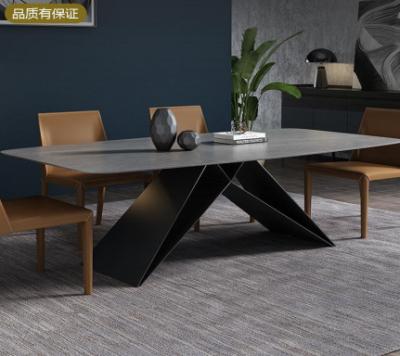 China Hasin Modern Popular Slate Luxury Home Furniture Customized Porcelain 800x1400mm 900x1800mm Rock Beam Table for sale