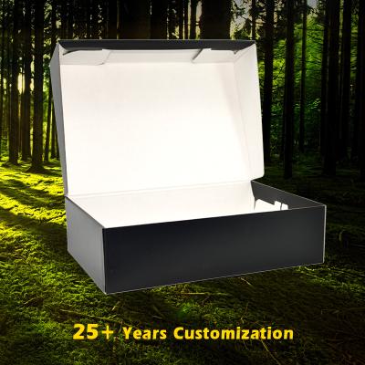 China Recycled materials shoe box custom delivery jars storage package folding packaging shoe box packaging custom package box eco-friendly for sale