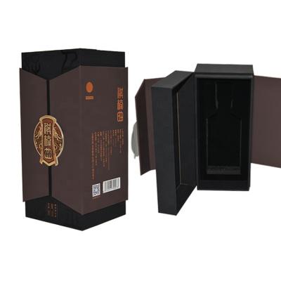 China High Materials Recycled Brandy Whiskey Vodka Wine Box Luxury Liquor Bottle Custom Gift Box for sale