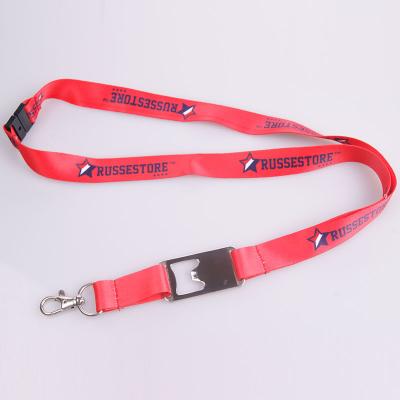 China Manufacturer heat transfer custom bottle opener lanyard with logo for sale