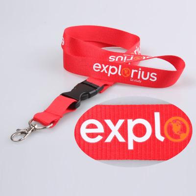 China lanyards and badge holders Silk Screen Printing Lanyard for sale