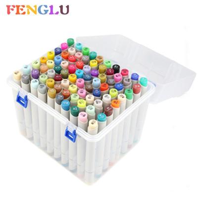 China Plastic PP Brush Marker Pen Double Tip Alcohol Based Art Marker for sale