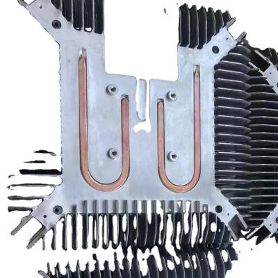 China Heater Parts Hot Selling New Product Wavy Skived Copper Heatsink For Computer Heatsink for sale