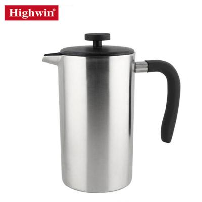 China Sales Anazon French Press Double Wall Stainless Steel Comaker PORTABLE Hot Coffee Press for sale