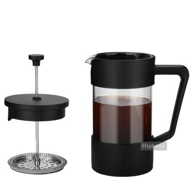 China Sustainable High Quality Plastic Frame And Borosilicate Glass Coffee Press For Plunger French Press for sale