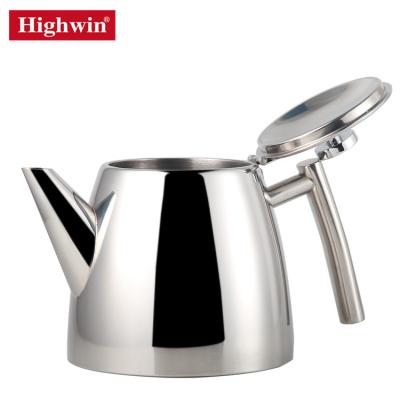 China Highwin Sustainable Factory Sells Chinese Wholesale Double Wall Stainless Steel Teapot With Infusers for sale