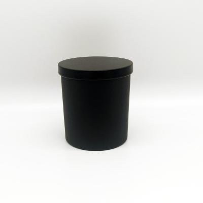 China Glass jar for candle factory wholesale 10oz black scented candle jars glass with lids for scented candle for sale